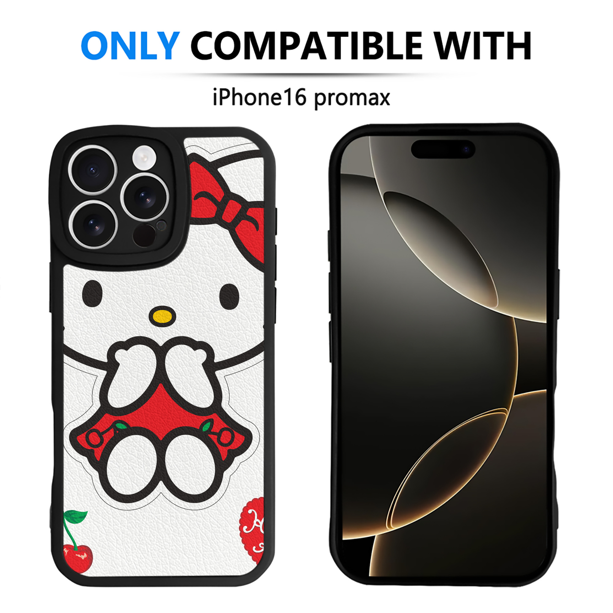 （画像用） Hello Kitty ハローキティ 【iPhone 16シリーズ対応】シリコンスマホケース（レザー調） 材質：シリコン